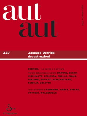 cover image of Aut aut. Volume 327